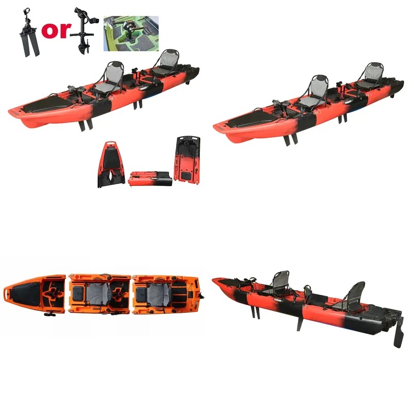 Fishing Kayak Sit On Top - 핫세일 14피트 2인승 더블 페달 시트온탑