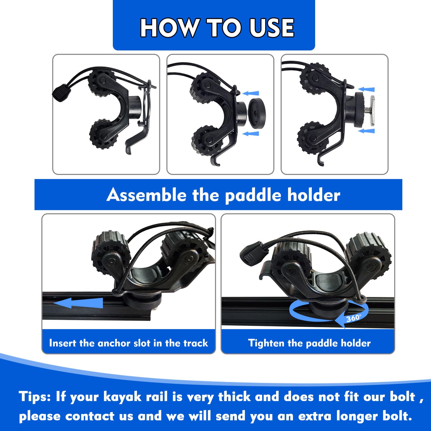카약 레일 패들 홀더 카약 트랙 마운트 액세서리 표준  - Fishing Kayak Rod Holder 리뷰 및 가격