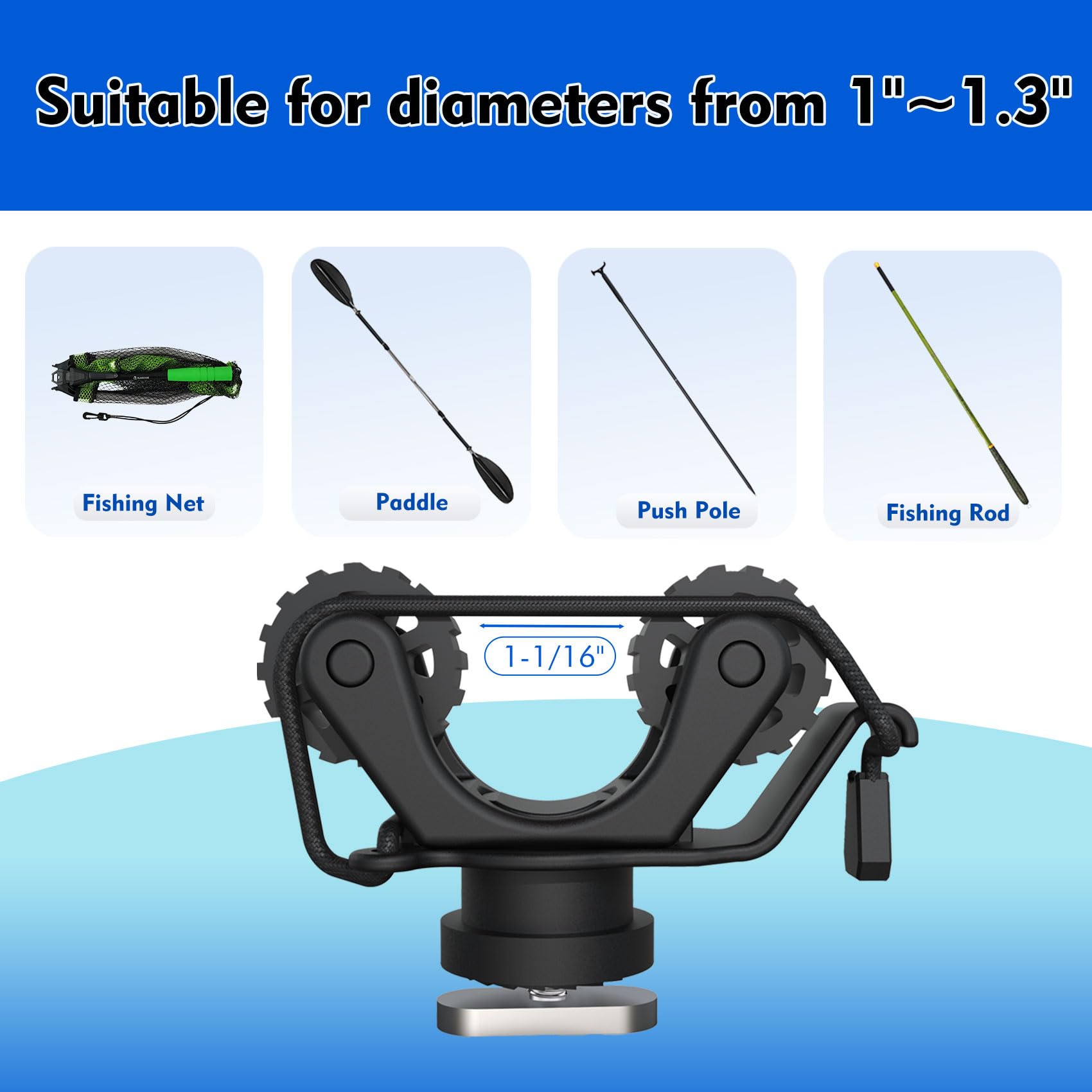 카약 레일 패들 홀더 카약 트랙 마운트 액세서리 표준  - Fishing Kayak Rod Holder 리뷰 및 가격