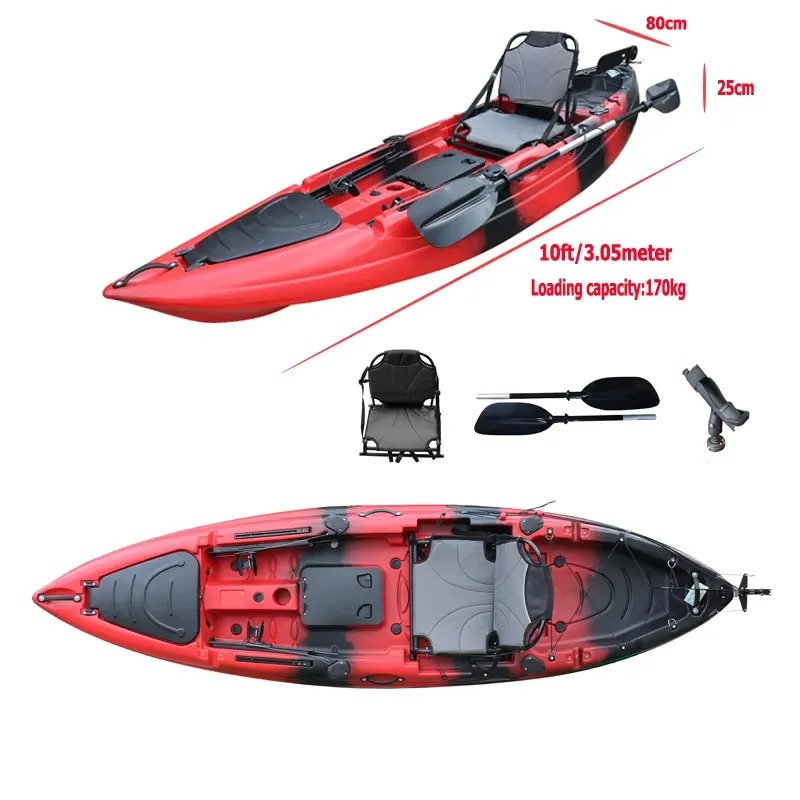 10피트 싱글 시트 낚시용 패들 카약 (전동 모터 장착 - Fishing Kayak Seat 리뷰 및 가격
