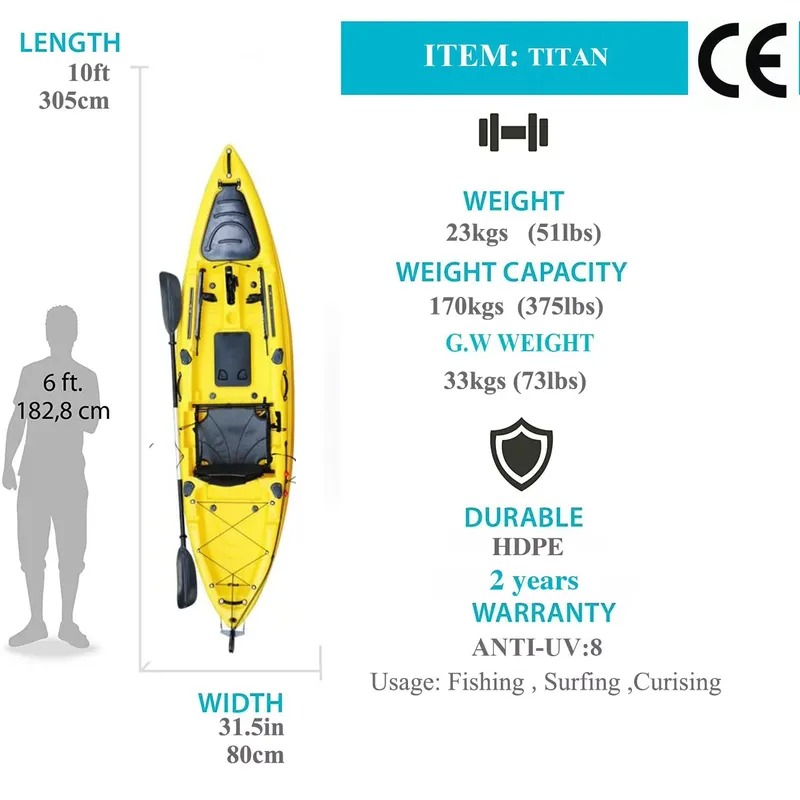 10피트 싱글 시트 낚시용 패들 카약 (전동 모터 장착 - Fishing Kayak Seat 리뷰 및 가격