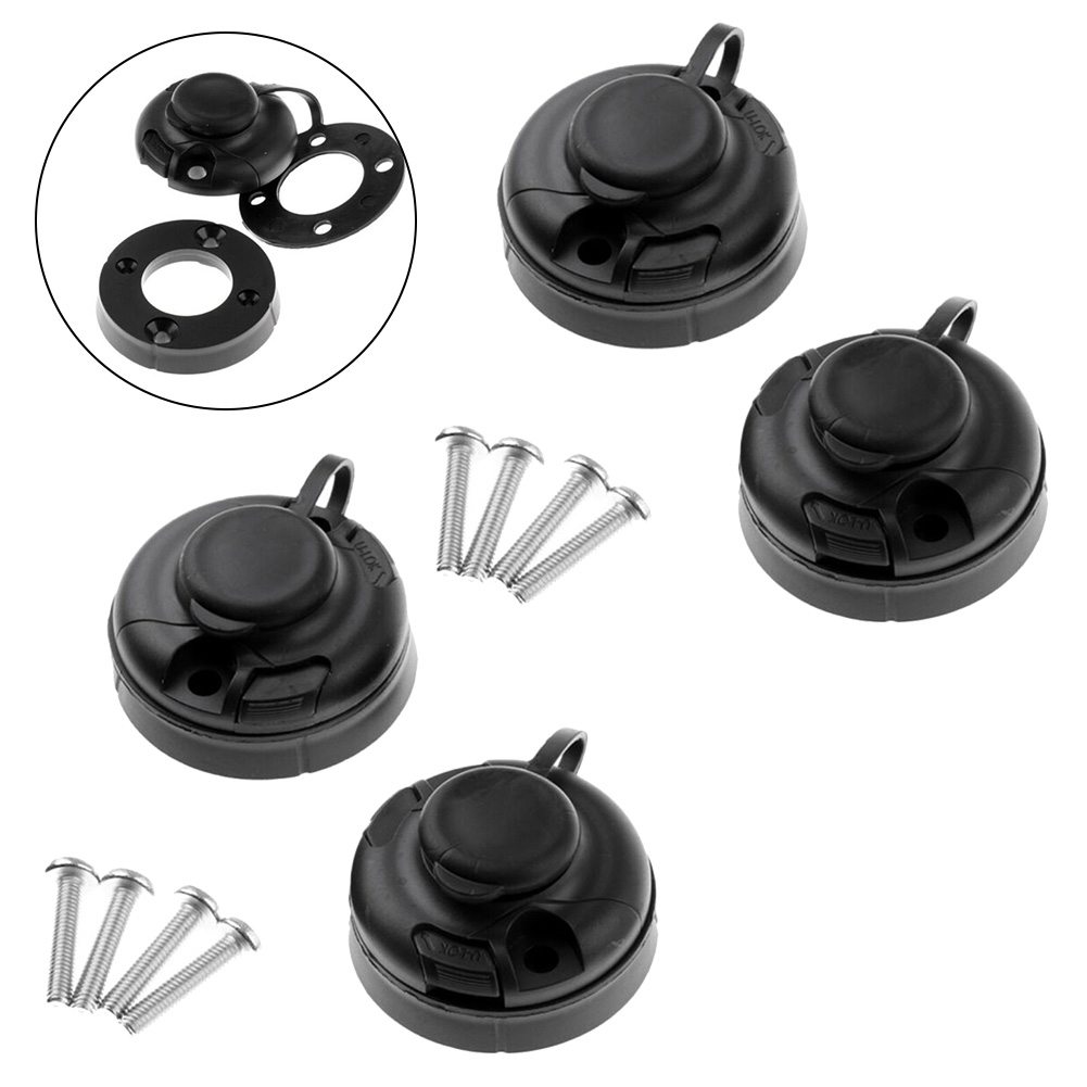 4Pcs 블랙 ABS 낚싯대 홀더 마운트 베이스(카약  - Fishing Kayak Rod Holder 리뷰 및 가격